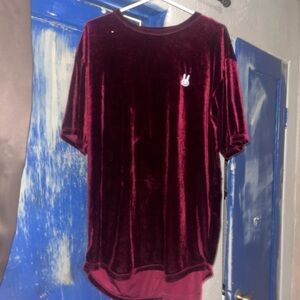 DR ZODIAK MOONROCKS SATIN maroon t shirt men size XL